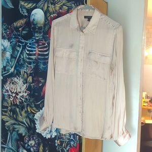 Banana Republic satin shirt Sz M